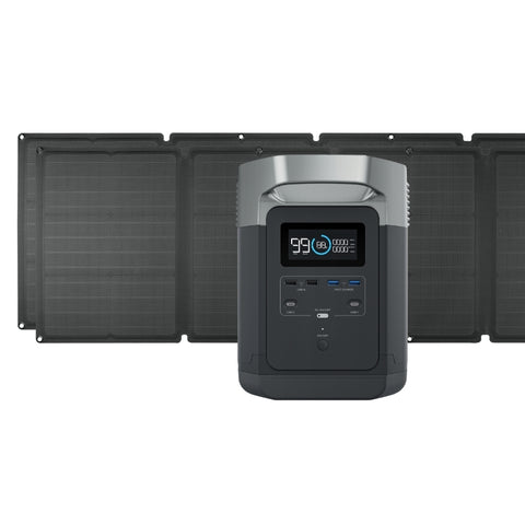 ECOFLOW DELTA Portable Power Station plus  2x 110W Solar Panel